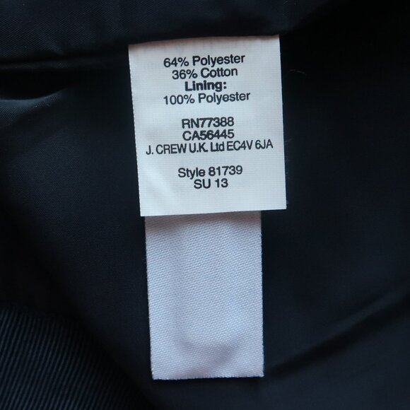 J.Crew No. 2 Pencil Skirt Navy Blue & White Polka Dot Classic Office Work Size 6 - Picture 7 of 8